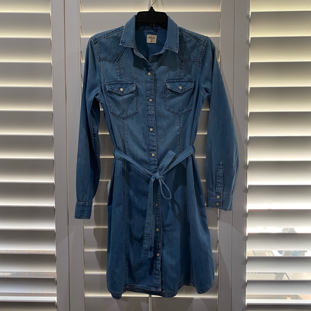 Gap Denim Western Shirt dress